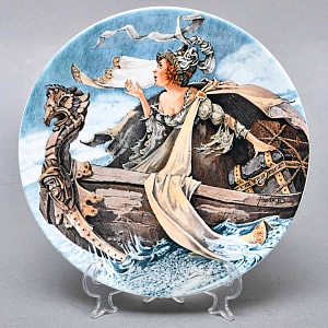 Коллекционная тарелка «Кентерберийские истории. Принцесса Констанца», Фарфор The Longton Crown Англия.