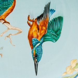  Коллекционная Тарелка «Птицы - Зимородки» Фарфор, Villeroy&Boch Германия, 80-е годы.