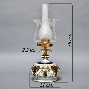 Настольная Электрическая  Лампа - Светильник, фарфор Giulia Mangani Италия, середина ХХ века. 