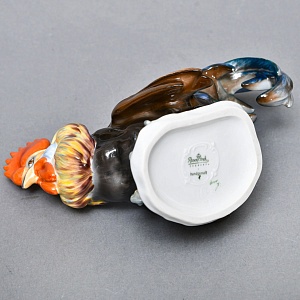 Коллекционная Фарфоровая статуэтка «Бойцовый Петух», ROSENTHAL Германия, середина ХХ века. 