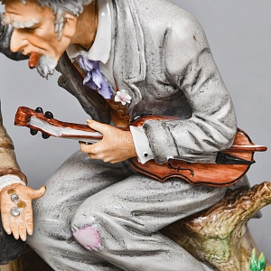 Коллекционная Фарфоровая статуэтка «Уличные Музыканты», SITZENDORF Германия. 