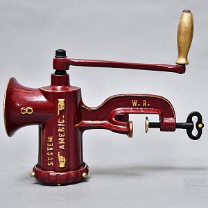 Старинная Ручная Механическая Мясорубка «SYSTEM AMERIC», США первая половина ХХ века.