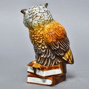 Коллекционная Фарфоровая статуэтка «МУДРАЯ СОВА», Карл Энс / Karl Ens Германия, начало ХХ века. 