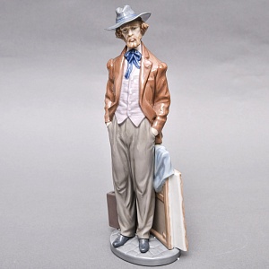 Коллекционная Фарфоровая статуэтка «Странствующий Художник», Lladro / Лядро Испания.