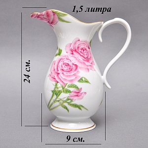 Винтажный Фарфоровый Кувшин «Роза Живанши», Franklin Porcelain США - 1986 год.