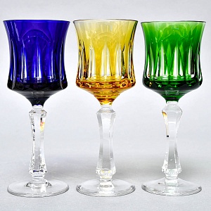 Бокалы для Вина Цветной Хрусталь DOROTHEENHUTTE Германия -70 гг. 