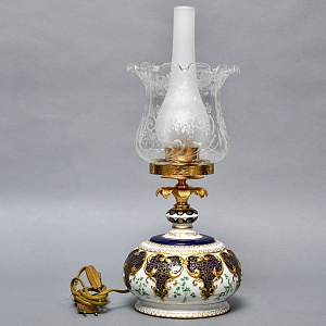 Настольная Электрическая  Лампа - Светильник, фарфор Giulia Mangani Италия, середина ХХ века. 