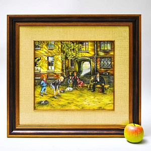 Авторская Картина «Вратарь - дворовый футбол», Карандаш, Россия - 2000 гг.