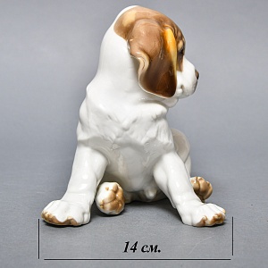 Коллекционная Фарфоровая статуэтка «Собака. Щенок Сенбернара», Nymphenburg Германия, 50-е гг.