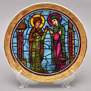 Фарфоровая Тарелка «Житие Девы Марии. Витражи Шартрского Собора», Krautheim & Adelberg Германия, 1945-1977 годы. 