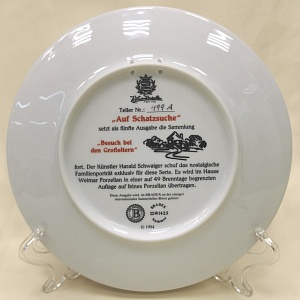 Коллекционная Тарелка «Дедушкины сокровища» Фарфор, Weimar Porzellan Германия -1994 год.