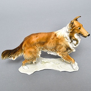 Редкость! Фарфоровая Статуэтка «Собака - Колли», Hutschenreuther, Германия -1965 год.