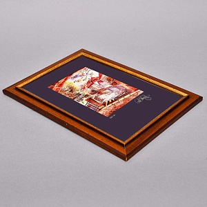 Авторская Коллекционная Картина - Рисунок «Уютные места Старой Праги», Чехия конец ХХ века.