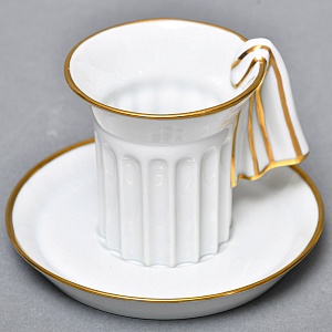  Фарфоровый Кофейный сервиз тет-а-тет «Греческие колонны» 8 предметов, Furstenberg Германия.