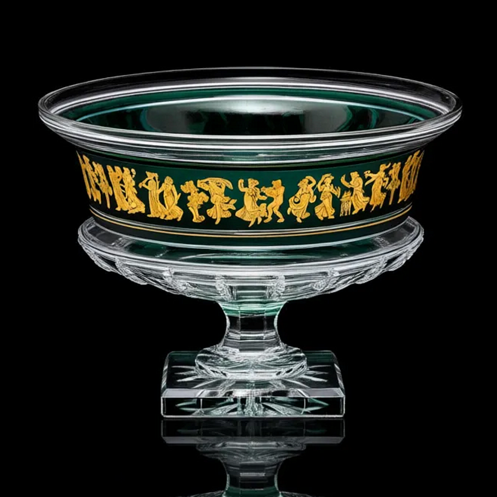 Большая Хрустальная Ваза «Jupiter. Dance De Flore», VAL SAINT LAMBERT / Вал Сант Ламберт Бельгия.