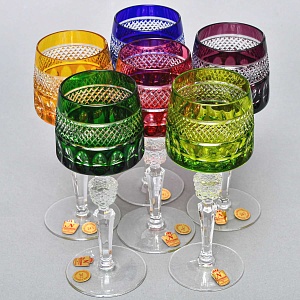 Набор Хрустальных Бокалов для вина серия «BRISTOL», NACHTMANN Германия, 70 -е годы ХХ века. 