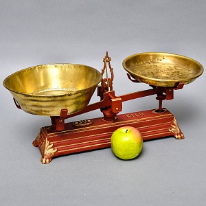 Антикварные Чугунные Бытовые Кухонные Весы на 10 кг. Франция начало ХХ века! 