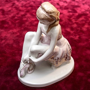 Редкость! Авторская Фарфоровая статуэтка «Юная балерина Татьяна Пилецкая», ЛФЗ СССР 1950–1960 годы. 