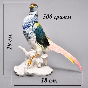 Коллекционная Фарфоровая Статуэтка «Птица - Золотой Фазан», Карл Энс / Karl Ens, Германия, 50-е гг. 