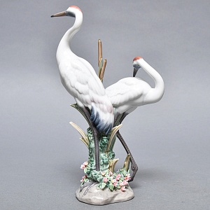 Коллекционная Фарфоровая статуэтка «Птицы. Пара журавлей», Lladro Испания. 