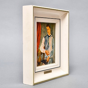 Картина - Портрет - Миниатюра «АРЛЕКИН», Металл, Эмаль Италия, вторая половина ХХ века.