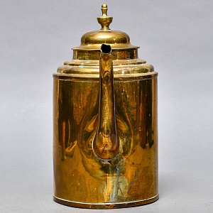 Антикварный Латунный Кофейник - Чайник - Кувшин на 3,5 литра, Франция начало ХХ века.