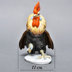 Коллекционная Фарфоровая статуэтка «Бойцовый Петух», ROSENTHAL Германия, середина ХХ века. 