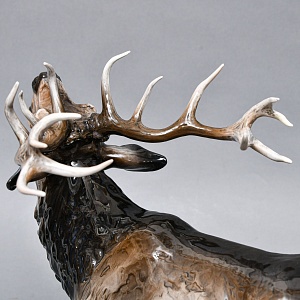 Большая Фарфоровая статуэтка «Благородный ОЛЕНЬ», ROSENTHAL Германия, середина ХХ века. 