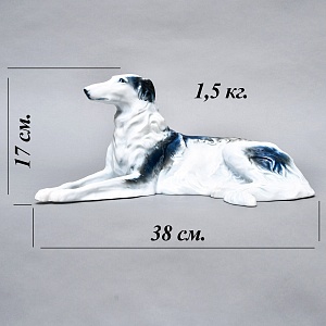 Коллекционная статуэтка «ОХОТНИЧЬЯ СОБАКА. Русская псовая борзая», Фарфор ROSENTHAL Германия.