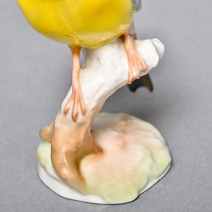 Коллекционная Фарфоровая статуэтка «Птица. Канарейка», Hutschenreuther Германия, середина ХХ века.
