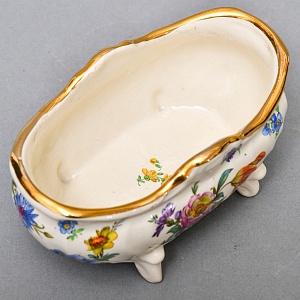 «Орешница» - Ваза - Конфетница «Цветочная Симфония»  Фаянс Бельгия 50-е годы ХХ века.