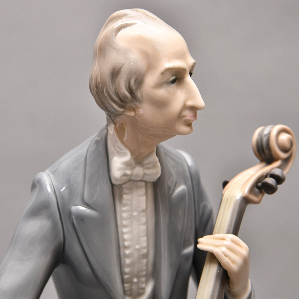 Коллекционная Фарфоровая статуэтка «Музыкант. ВИОЛОНЧЕЛИСТ», Lladro Испания 70-е годы.