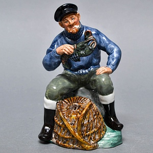 Коллекционная Фарфоровая статуэтка «Рыбак с омаром», Royal Doulton Ангия, 1963 - 1994 годы. 
