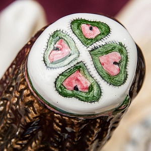 Коллекционная статуэтка - мелочевница «Узбечка с ковром», Фаянс ЗиК Конаково СССР, 1952 - 1962 годы. 