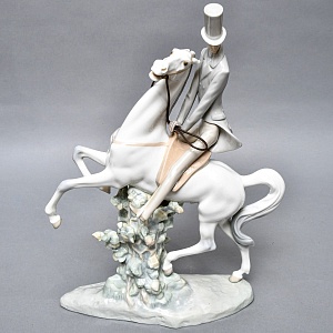 Коллекционная Фарфоровая статуэтка «Всадник», Lladro / Лядро Испания, 1969 - 1985 годы.