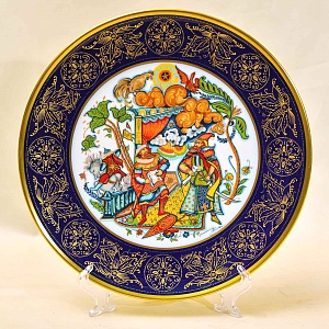 Редкое! Коллекционное Блюдо - Тарелка «Мифы, сказания. Золотой Петушок» Фарфор Hutschenreuther, Германия-1980 год.