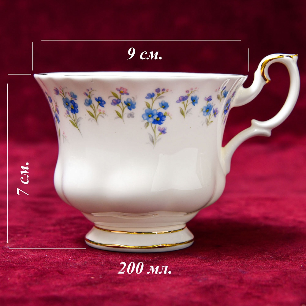 Коллекционная Фарфоровая Чайная пара «Воспоминания», ROYAL ALBERT Англия, вторая половина ХХ века.