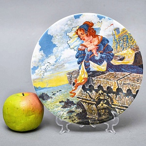 Коллекционная тарелка «Кентерберийские истории. Рассказ рыцаря Франклина», Фарфор The Longton Crown Англия. 