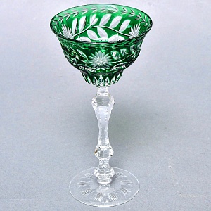 Антикварный Коллекционный Хрустальный Бокал для вина Knittel FAKIRIS, Германия 30 гг.