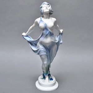 Антикварная Фарфоровая статуэтка Арт Деко «Невеста ветра», Rosenthal Германия, 1912 - 1914 годы. 