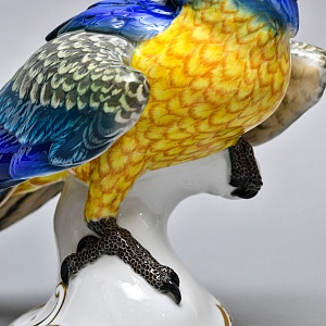 Коллекционная Фарфоровая статуэтка «Попугай Сине-Желтый АРА», ROSENTHAL Германия - 1936 год. 