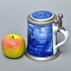 Коллекционная Пивная Кружка «Прибытие почтового парохода», фарфор, Berlin Design Германия -1978 год.