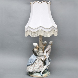  Большая Электрическая Лампа - Светильник «ТАНЕЦ», Фарфор Lladro Испания, 1971 - 1989 годы. 
