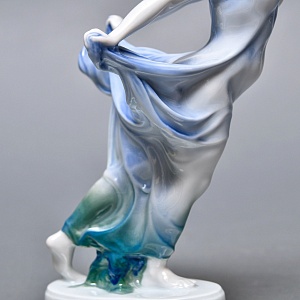 Антикварная Фарфоровая статуэтка «Невеста ветра», Арт Деко, Rosenthal Германия, 1912 - 1914 годы. 