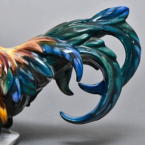 Коллекционная Фарфоровая статуэтка «Бойцовый Петух», ROSENTHAL Германия, середина ХХ века. 