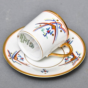 Антикварная Фарфоровая Кофейная пара «ILONA», ROSENTHAL Германия, 1891 - 1906 годы.