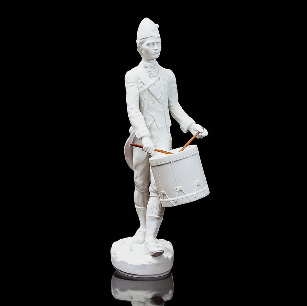 Бисквитный фарфор, Статуэтка «Солдат - БАРАБАНЩИК», B&G Copenhagen Porcelain, Дания -1970 год.