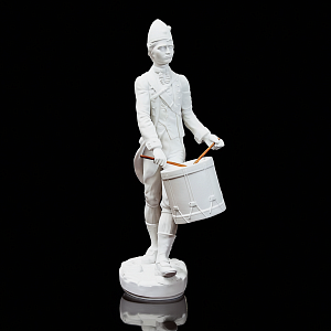 Бисквитный фарфор, Статуэтка «Солдат - БАРАБАНЩИК», B&G Copenhagen Porcelain, Дания -1970 год.