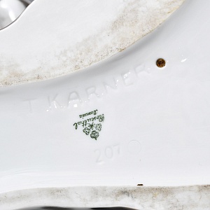 Большая! Авторская Фарфоровая статуэтка «Тигр с павлином», ROSENTHAL Германия, 1919 - 1934 годы. 