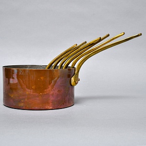 Винтажный Набор - 6-ть Ковшиков - Сотейников разных размеров, Медь, Франция, 70 -е годы ХХ века! 